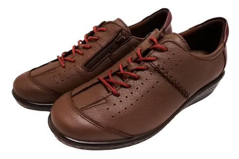 【ムーンスター SP2401 ブラウン】本革柔らかガーメントレザー使用靴紐シューズ